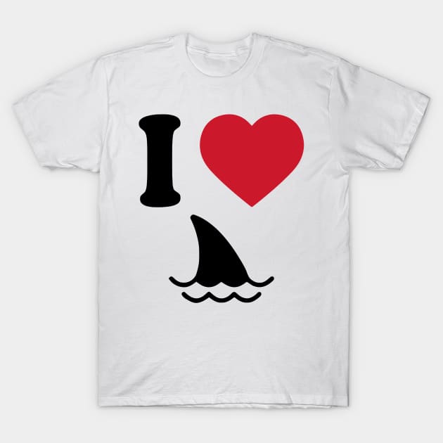 I Love Sharks T-Shirt by Ramateeshop